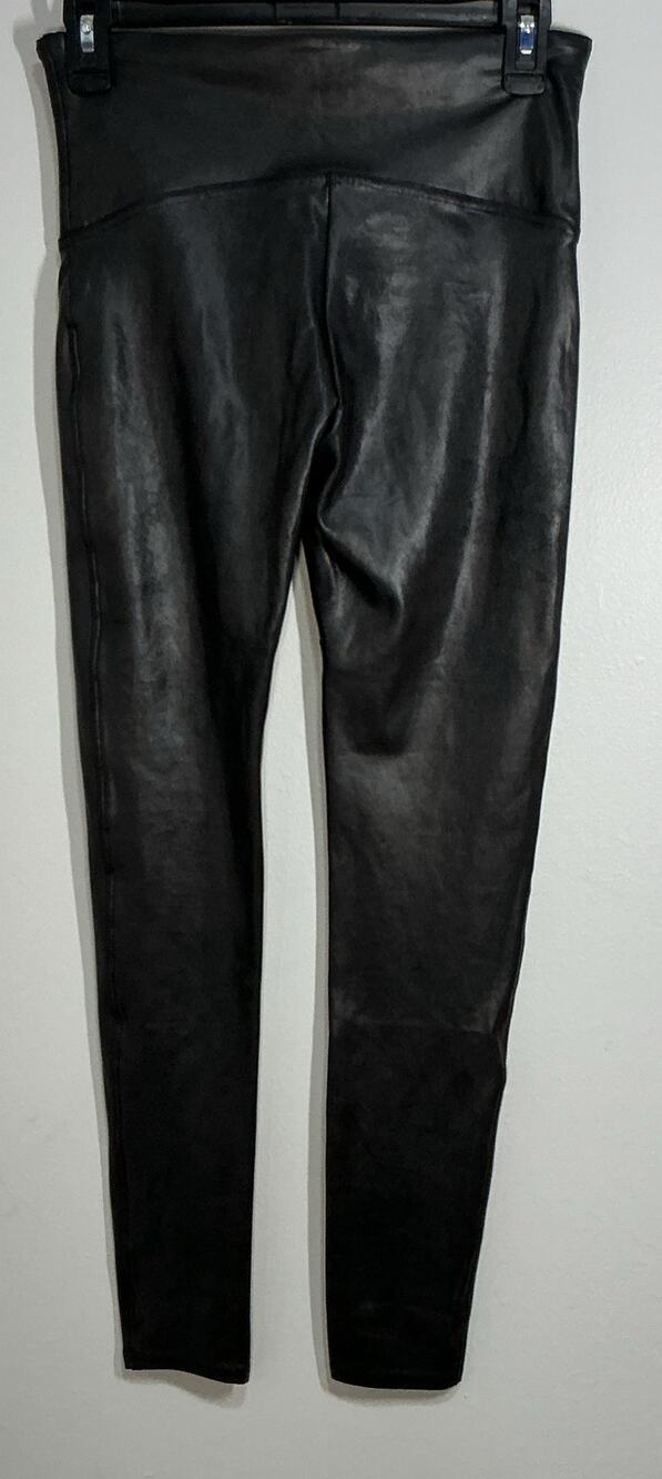 SPANX shape Faux Leather Leggings Large